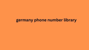 germany phone number library