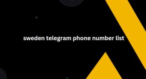 sweden telegram phone number list